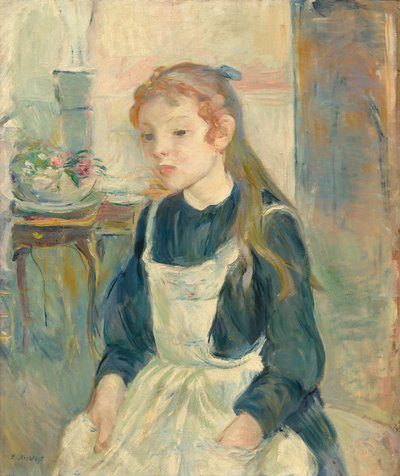 Ragazza giovane con un grembiule da Berthe Morisot
